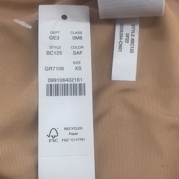 J Crew Curved Waist Bikini Bottom Green Cheeky Size XS BC125 New - Picture 5 of 5